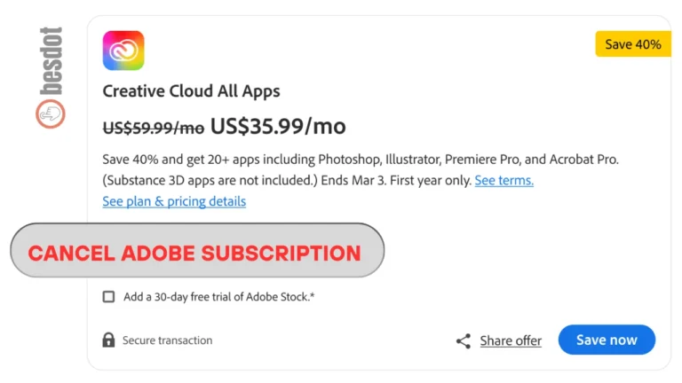 How to Cancel Adobe Subscription Without Fee ?