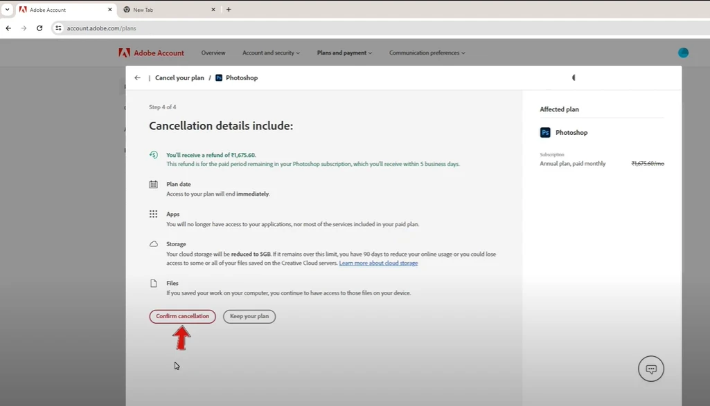 Confirm Cancel Adobe Subscription Without Fee