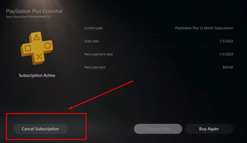 lighted cancel subscription button