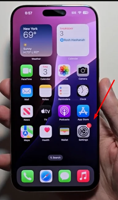 settings icon on iphone