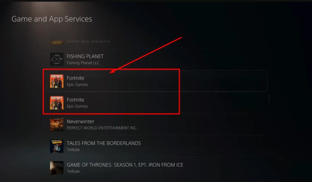 select the game whose subscription you want to cancel i.e Fortnite