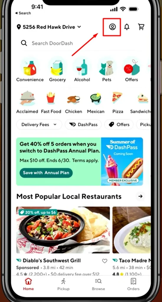 first Go to Your Profile DoorDash app to cancel DashPass