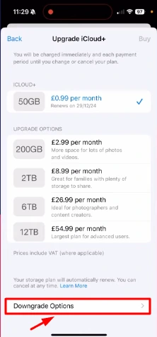 downgrade option
