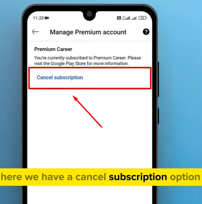 last step in guide of how to cancel linkedin premium subscription 