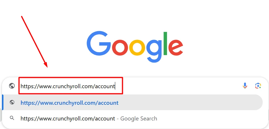 browser showing url https://www.crunchyroll.com/account
