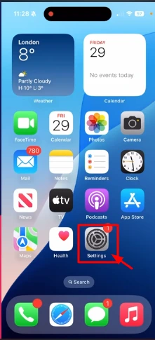 setting app on iphone