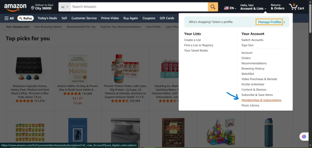 Amazon Kids+ membership and subscription