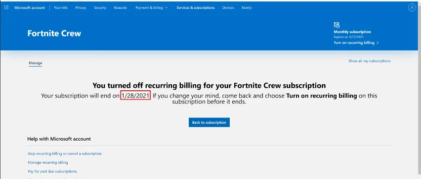 your autorenewal is off