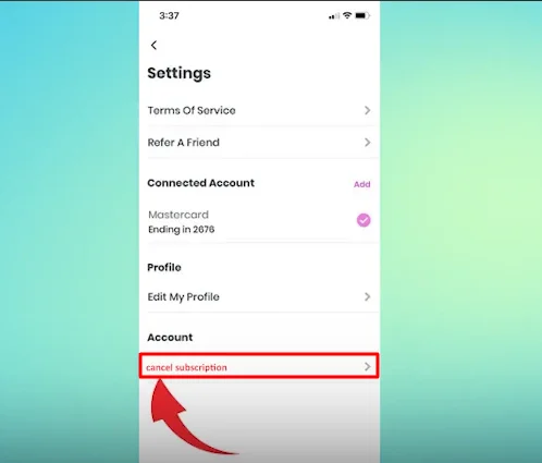 cancel subscription button of threadbeast