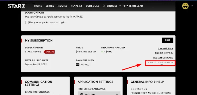 cancel subscription button
