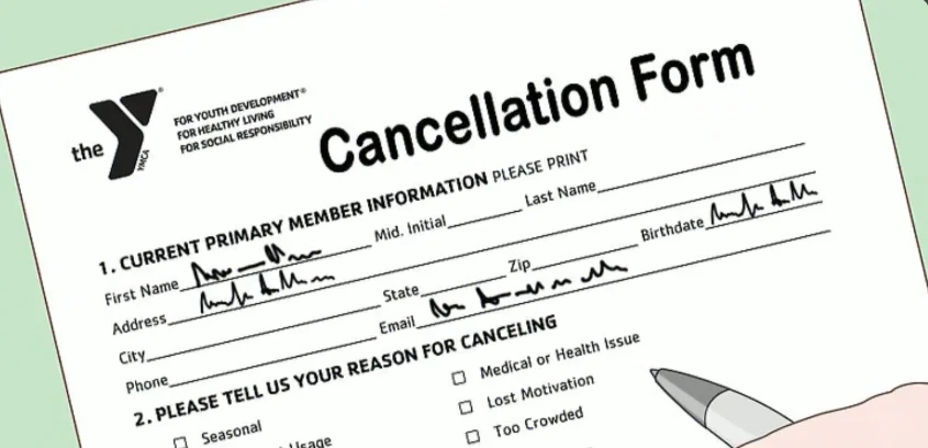 ymca cancellation form