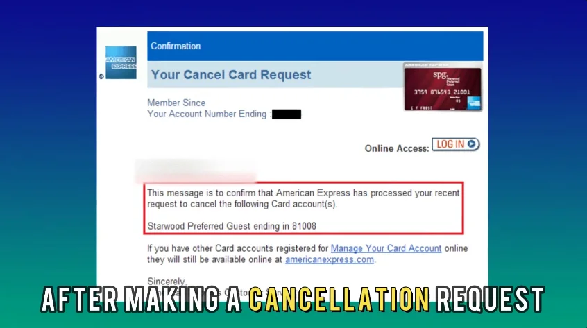 confirmation to cancelation