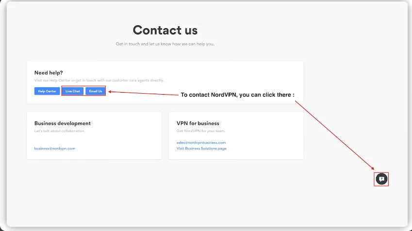 contact us of nordvpn