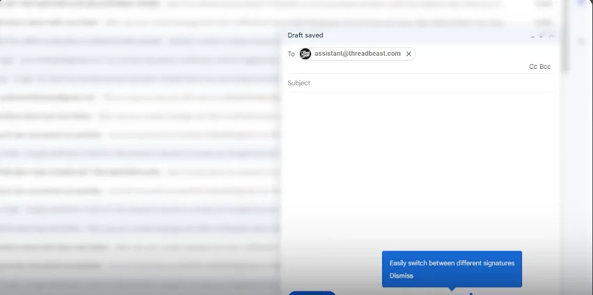email demo for threadbeast