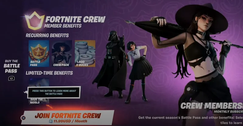 Fortnite Crew ps5