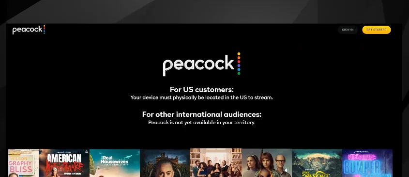 login account of peacock