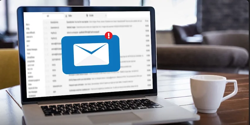 laptop image with an email