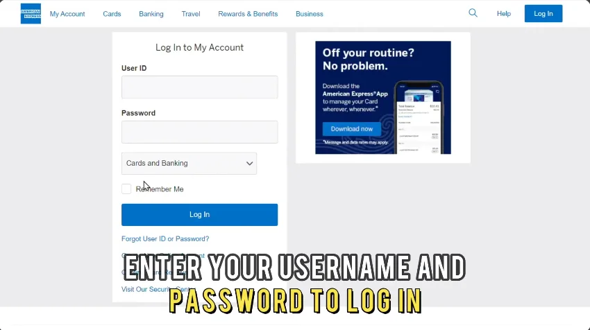 login form for cancelation american express card