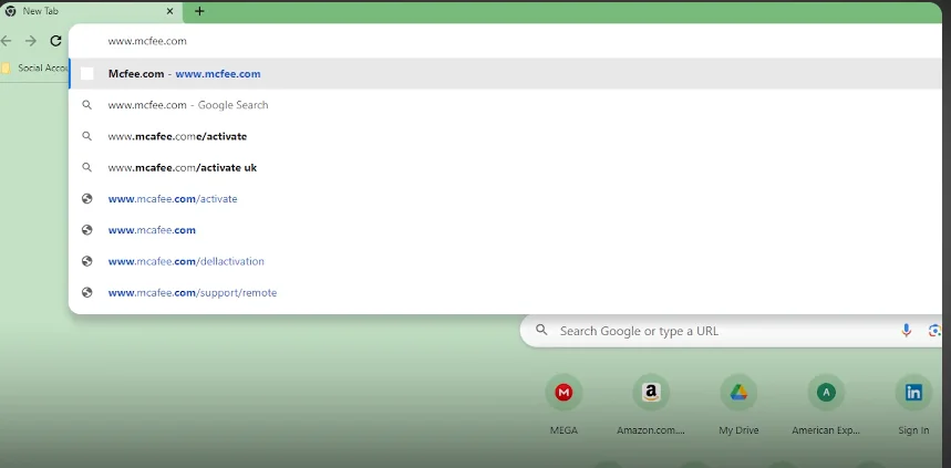 login mcafee in browser