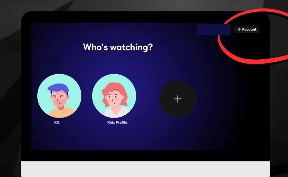account button of peacock