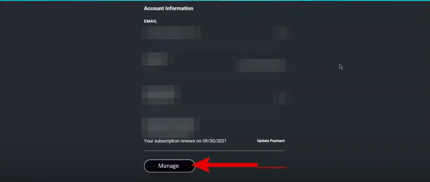 manage button 
