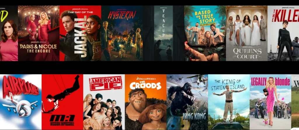 movies interface on peacock