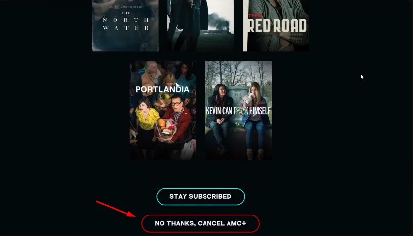 AMC Plus no thanks cancel subscription