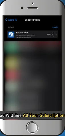 paramount plus subscription on iphone