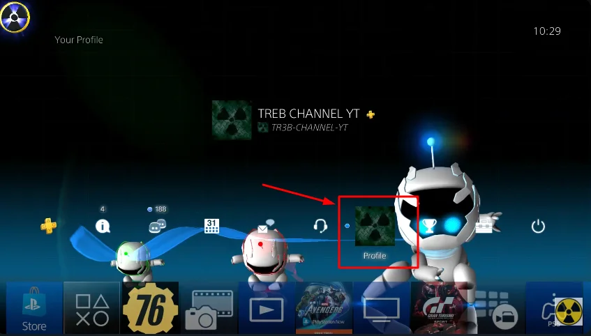 profile button playstation