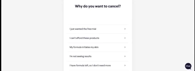 question why do you want to cancel