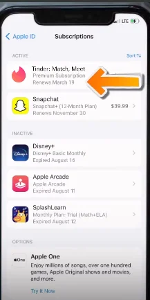 tinder subscription on iphone