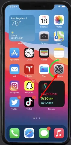 settings icon of iphone