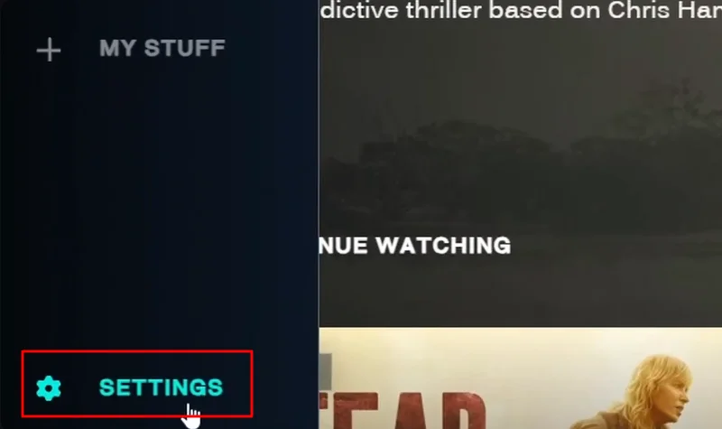 AMC Plus settings button