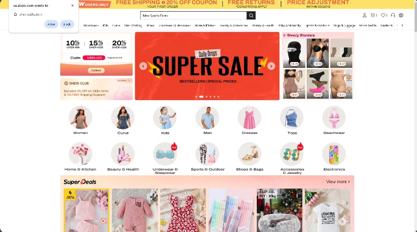 SHEIN official site 