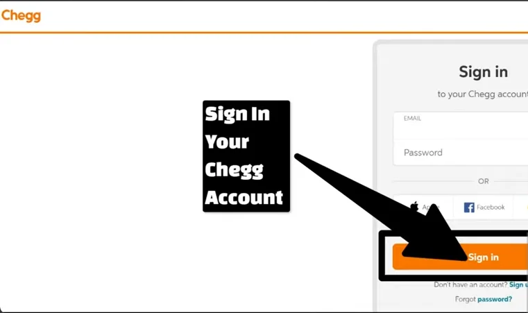 sign in of chegg