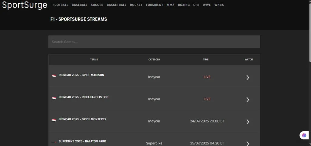 sportsurge official site