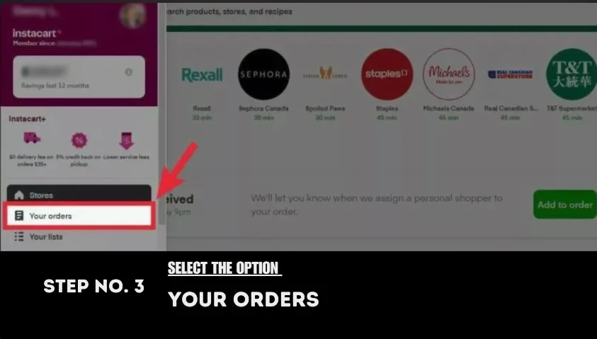 your instacart order