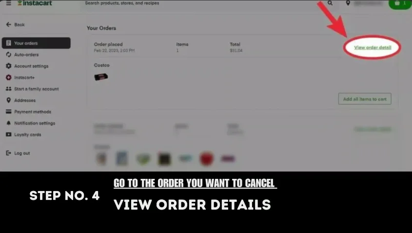 your instacart order details