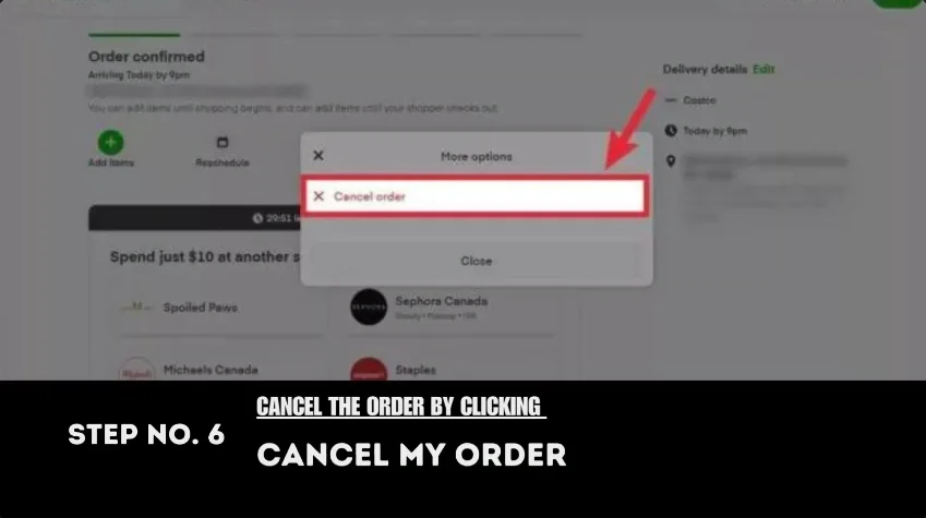 cancel instacart order