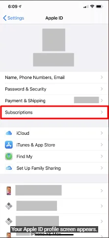 subscriptions in iphone