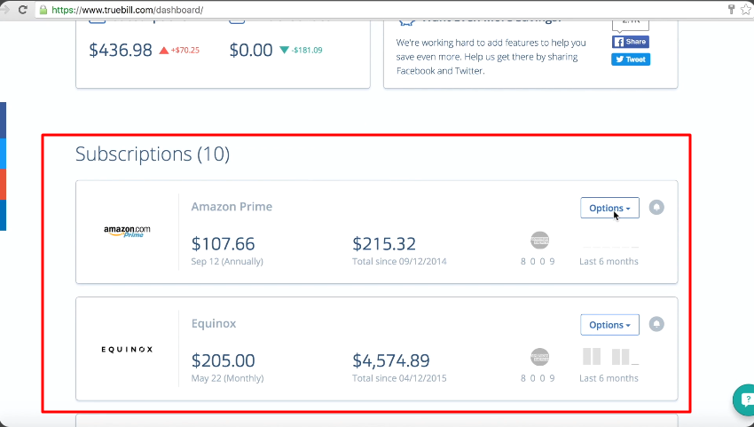 SiriusXM subscriptions