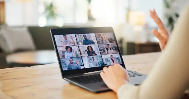 zoom app on laptop