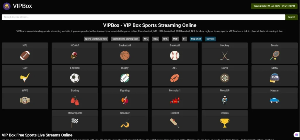VIPBox official site