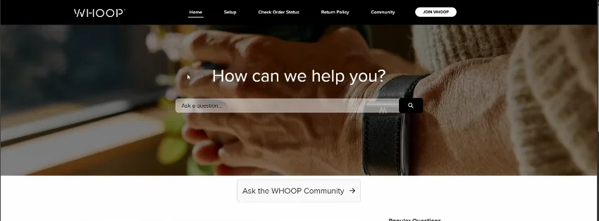 whoop support site