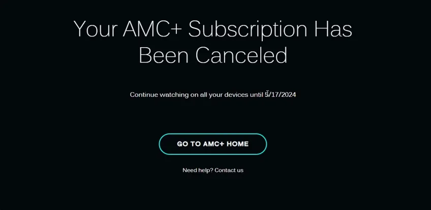 your subscription has been cancelled