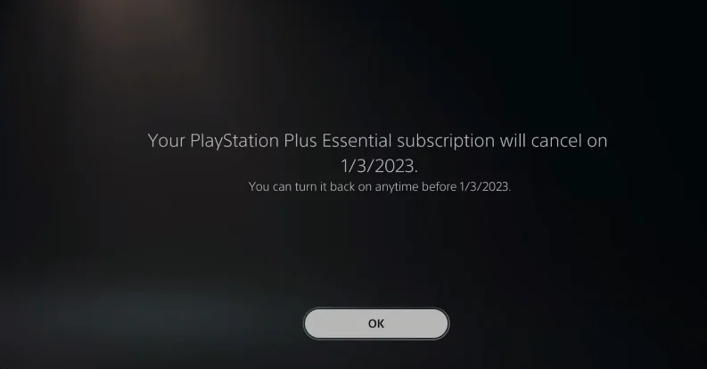 your subscription is cancelled